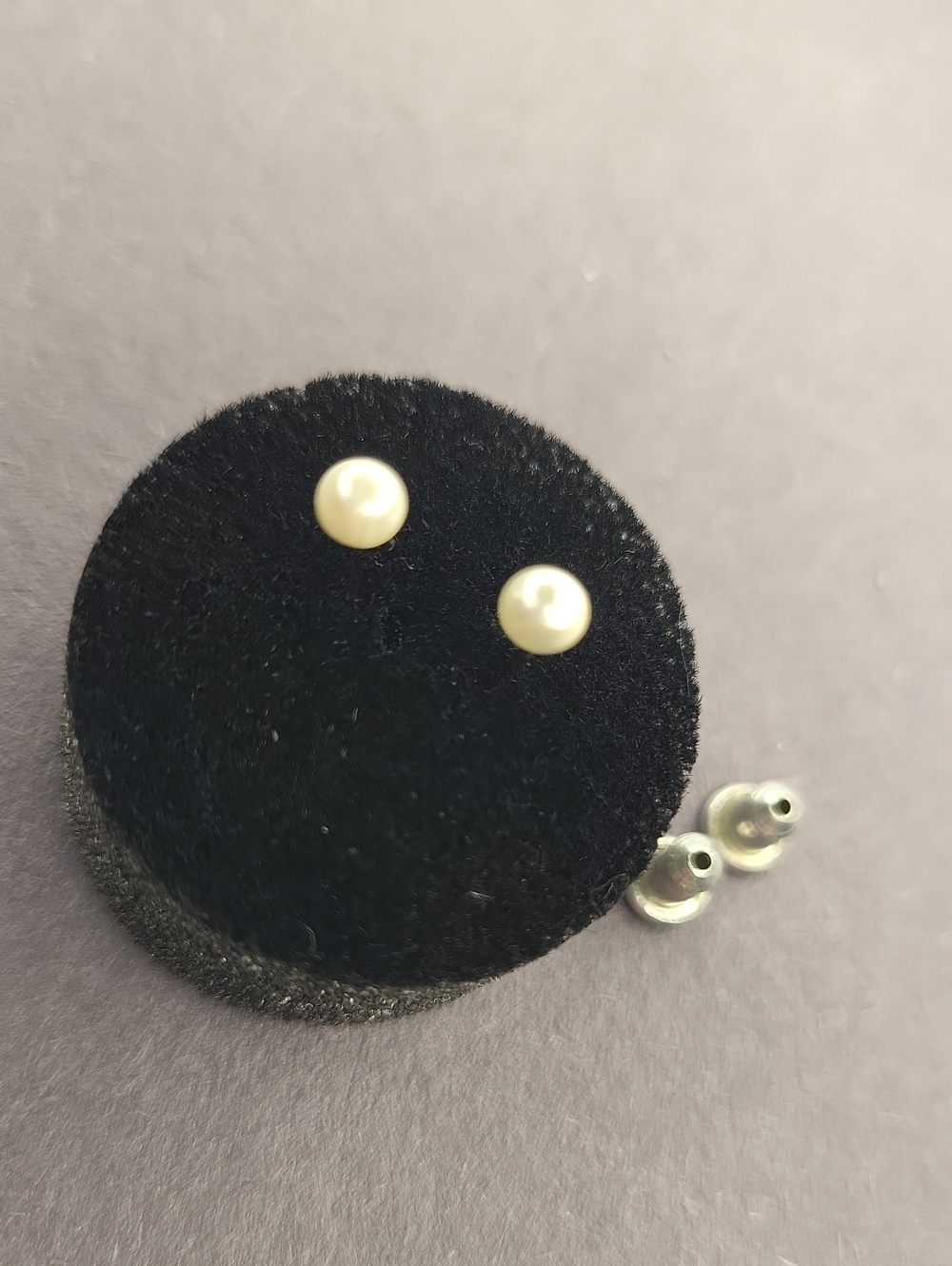 Classic White Pearl Stud Earrings - Unbranded